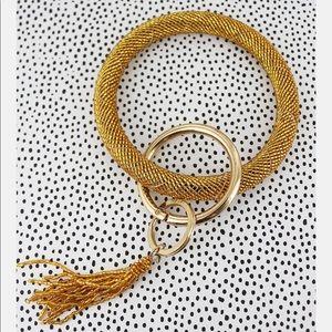 ASSORTED TASSEL & CHARM BANGLE KEYCHAIN